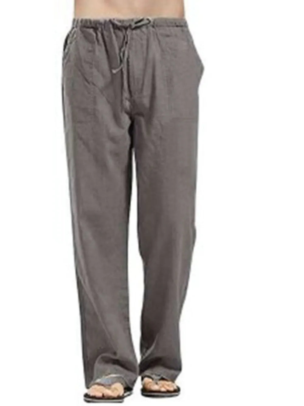 Men's Full Size Drawstring Pants with Pockets Plus Size.