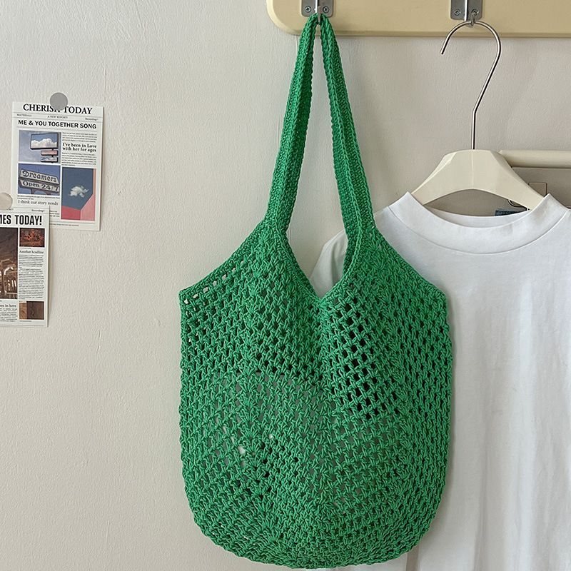 Casual Large Capacity Cotton Thread Woven Bag CJ