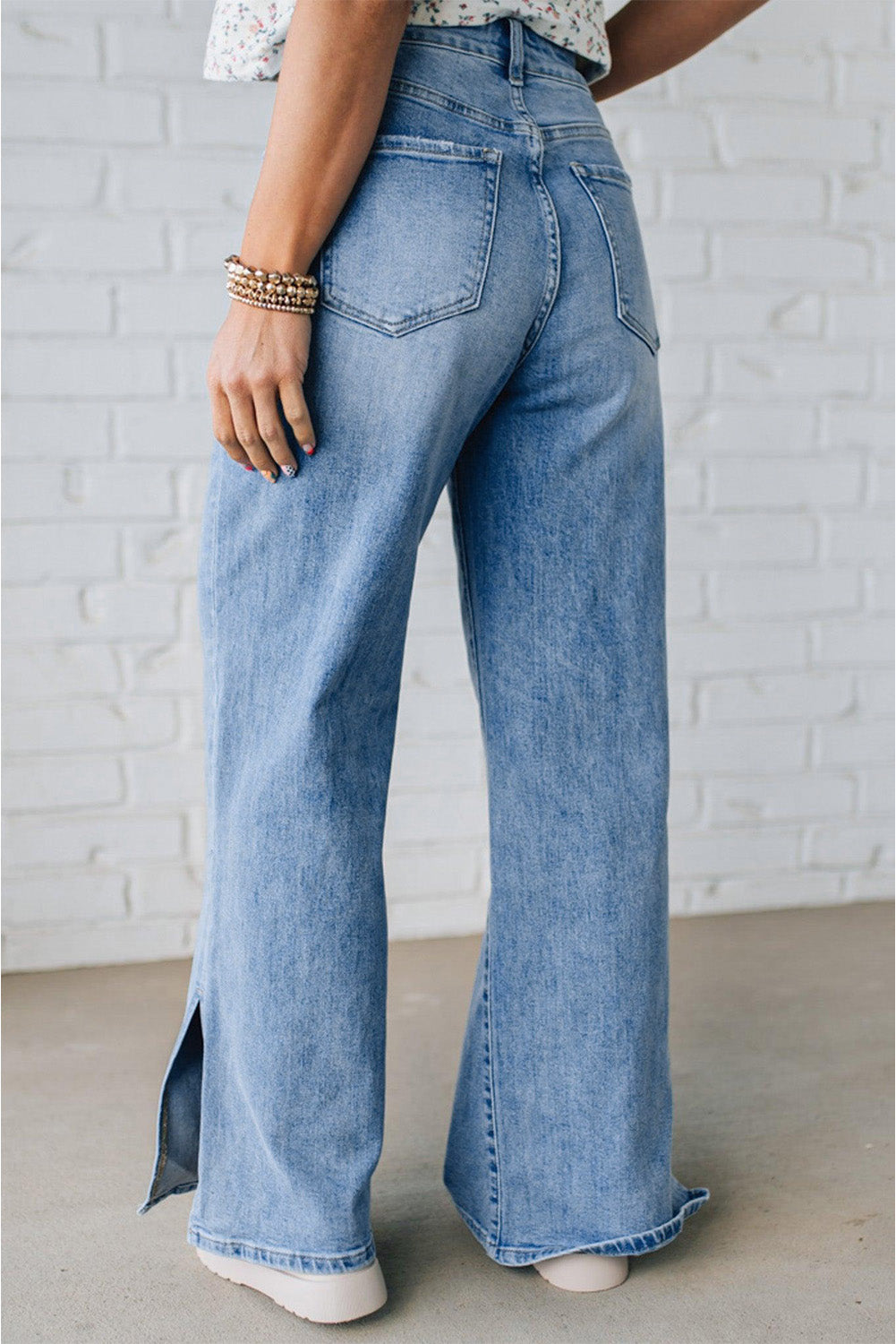 Myosotis Slit Leg High Rise Drawstring Casual Jeans Dear-Lover Dropshipping