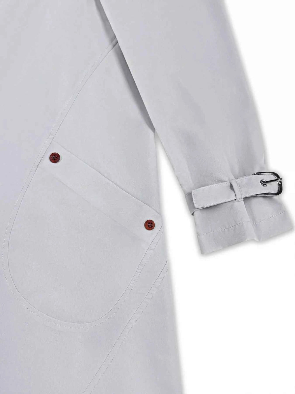 Button Up Hooded Longline Trench Coat