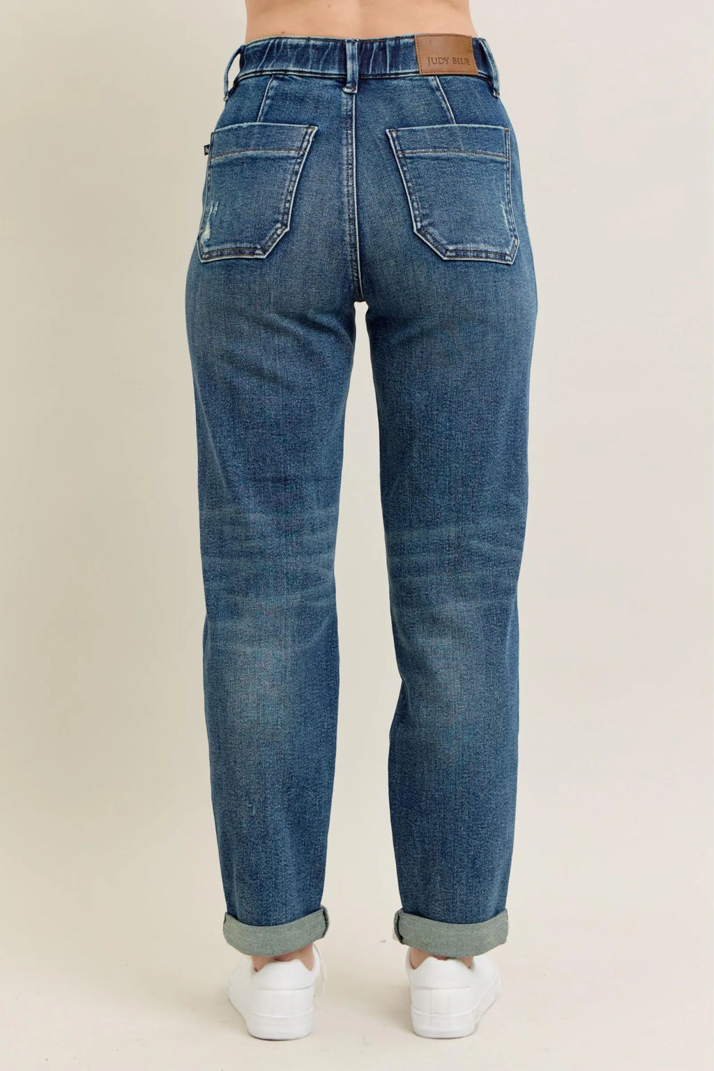 HIGH WAISTED Vintage Wash Jeans w/ Drawstring Plus Size.