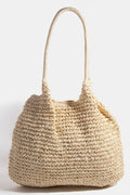 BEACH STRAW Braided Long Handle Tote Bag.