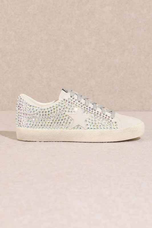 Glam Rhinestone Star Sneakers