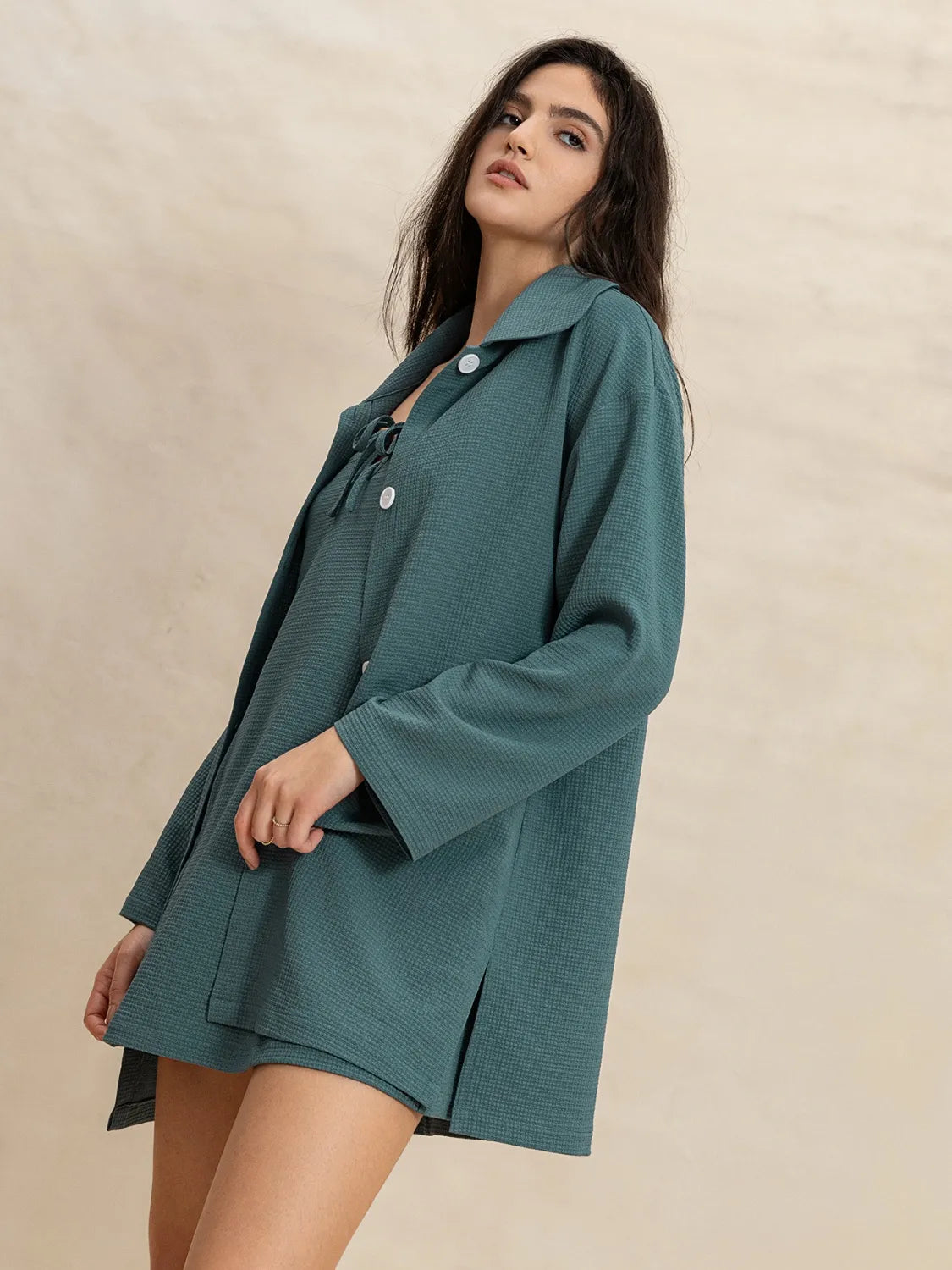 Mini Dress and Long Sleeve Top Set - CHIC TB