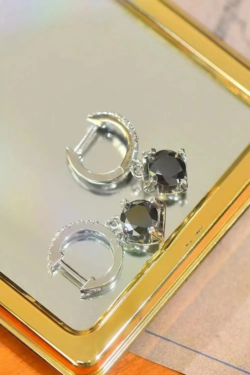 2 Carat Moissanite 925 Sterling Silver Drop Earrings.