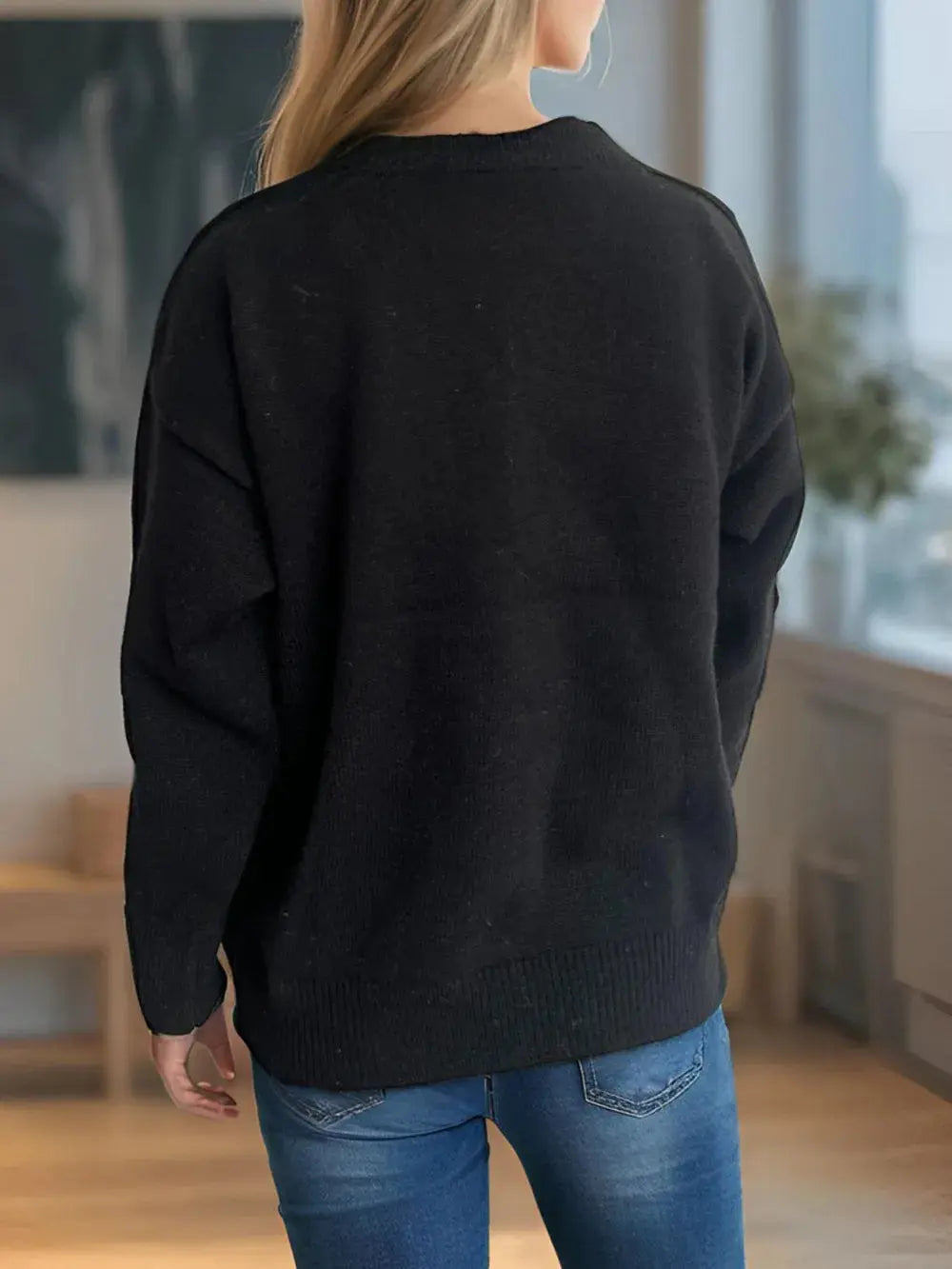 Daisy Button Up V-Neck Cardigan.