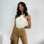 Hollow out backless jumpsuit for women