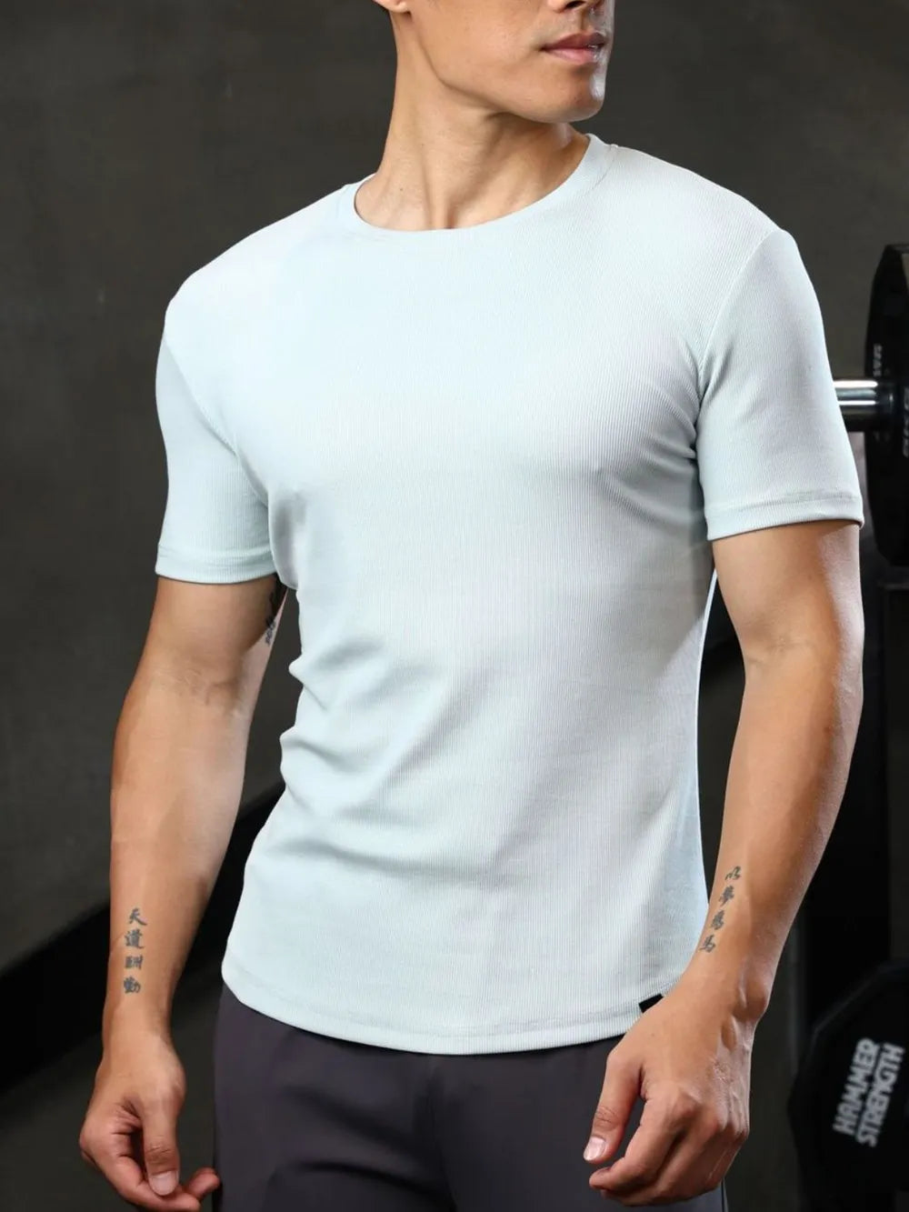 Men's Plus Size Round Neck Short Sleeve T-Shirt.