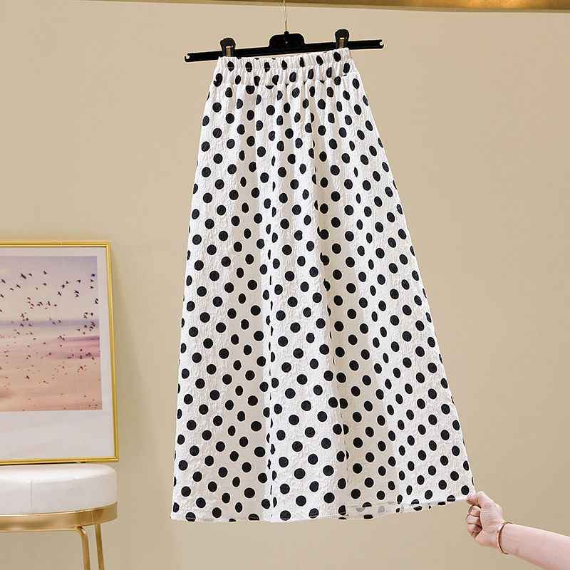 Fresh And Delicate Floral-print Midi A-line Skirt Flared Skirt Womens Trendy Piece