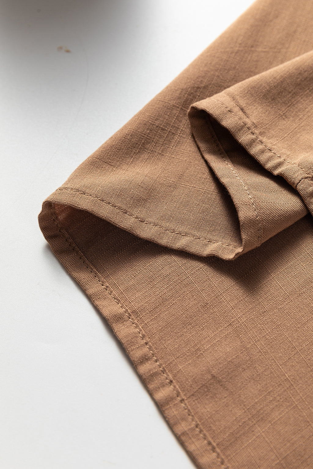 Straw Yellow Lace Trim Peter Pan Collar Long Sleeve Mini Shirt Dress Dear-Lover Dropshipping