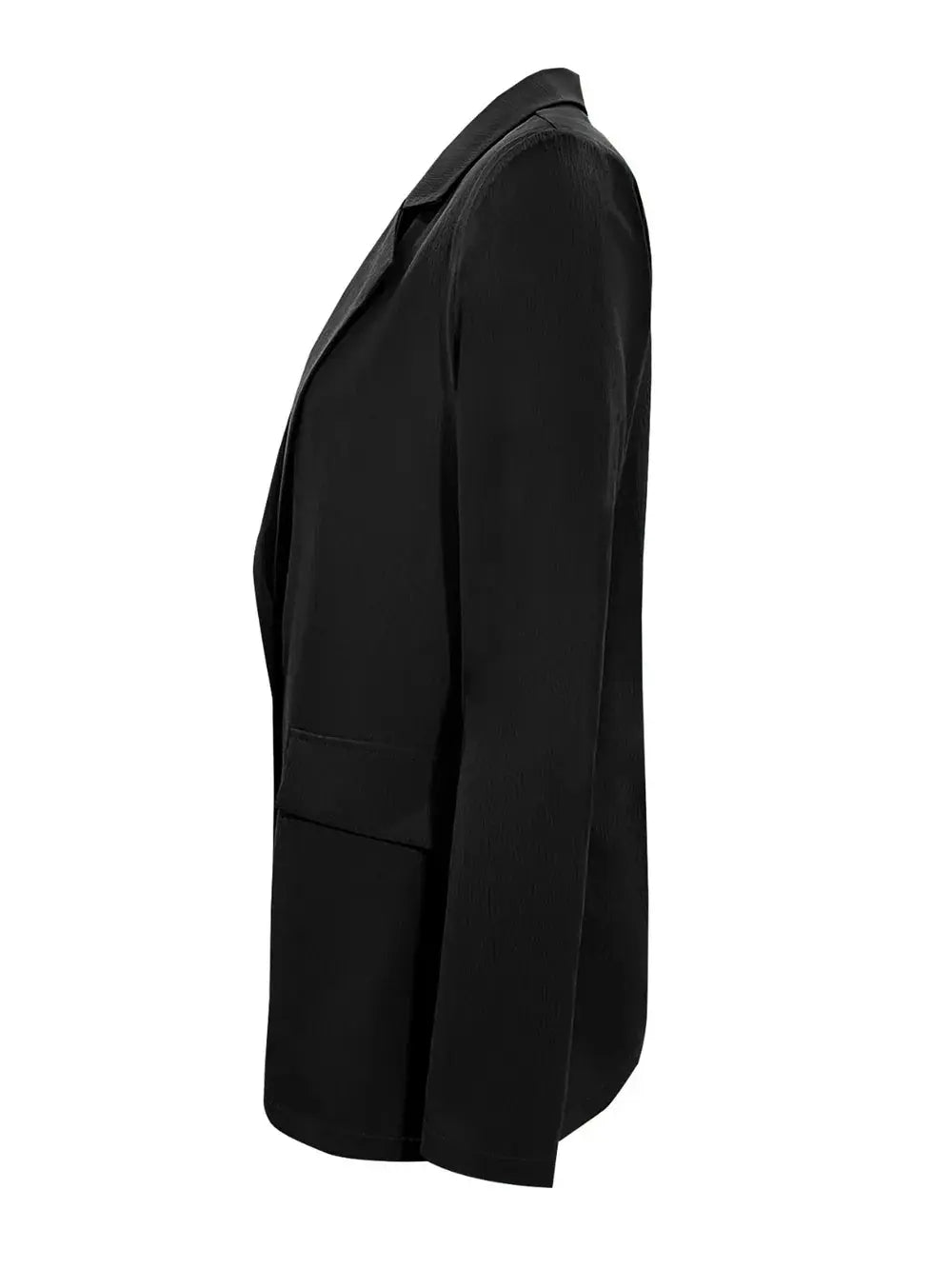 Lapel Collar Long Sleeve Blazer.