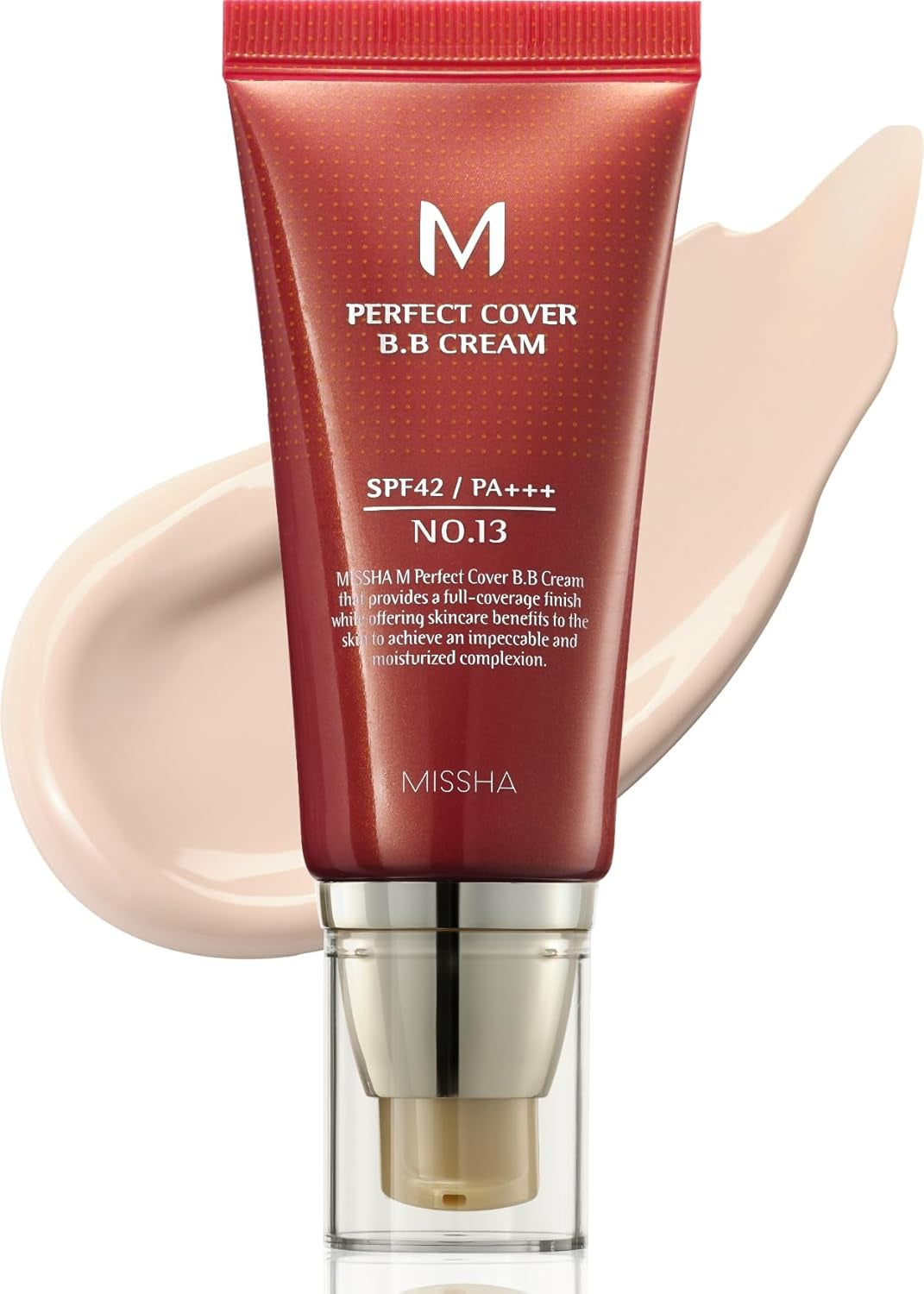 MISSHA M Perfect Cover BB Cream No.23 Natural Beige -Light/Medium with Cool/Neutral Undertone SPF 42 PA +++ 1.69 Fl Oz - Tinted Moisturizer for Face with SPF