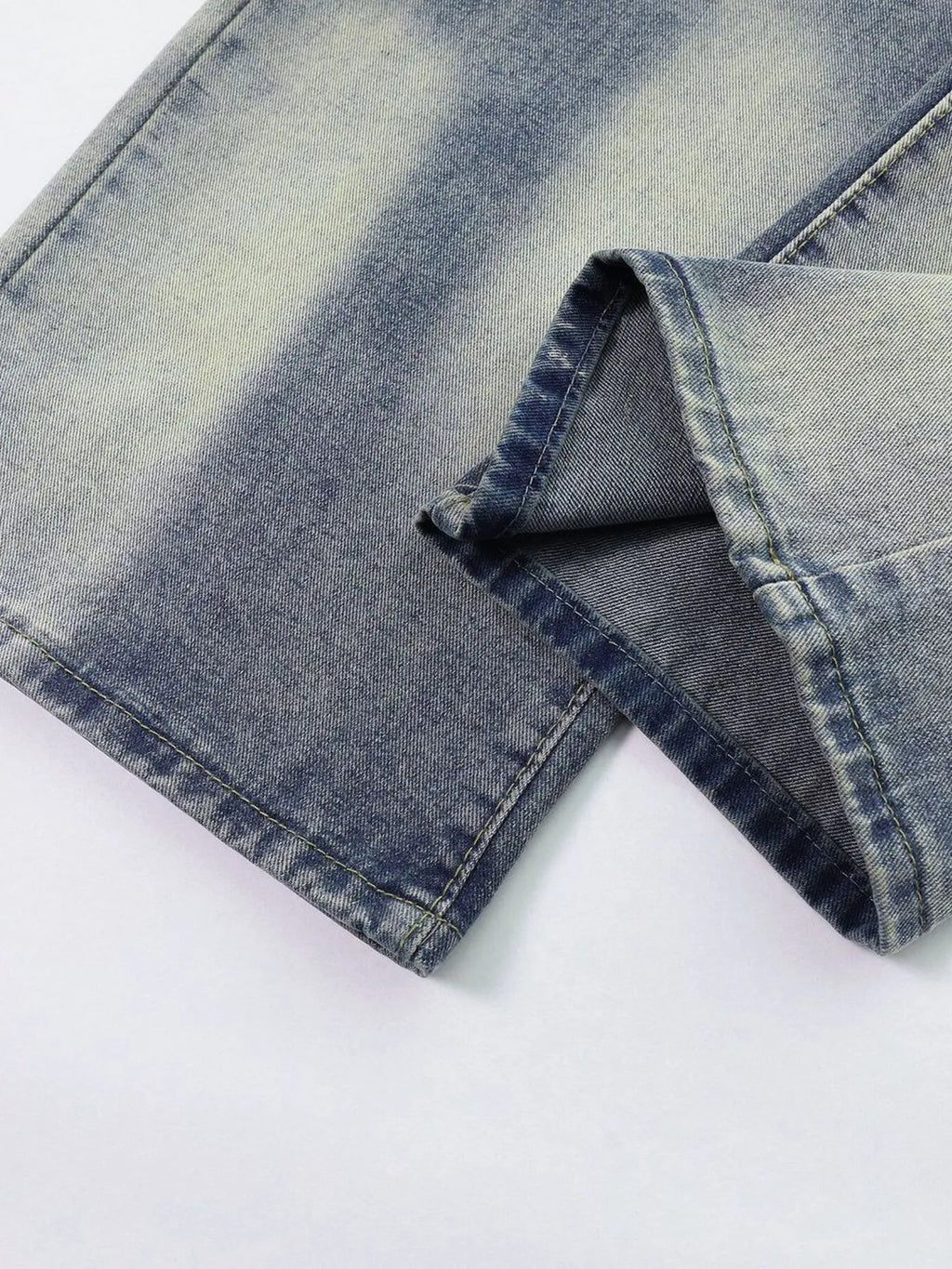 Men's Wide Leg Denim Jeans.