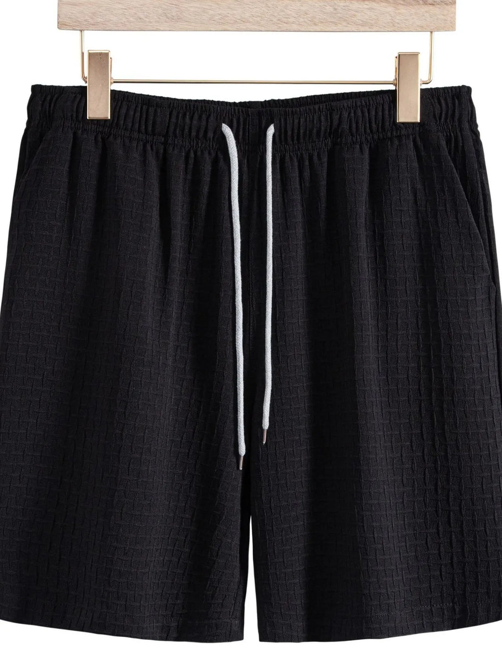 Men's Classic Textured Shorts with Elastic Waist.