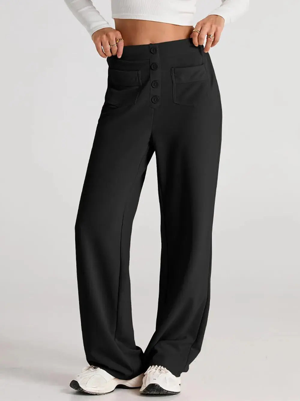 High Waist Wide Leg Pants.