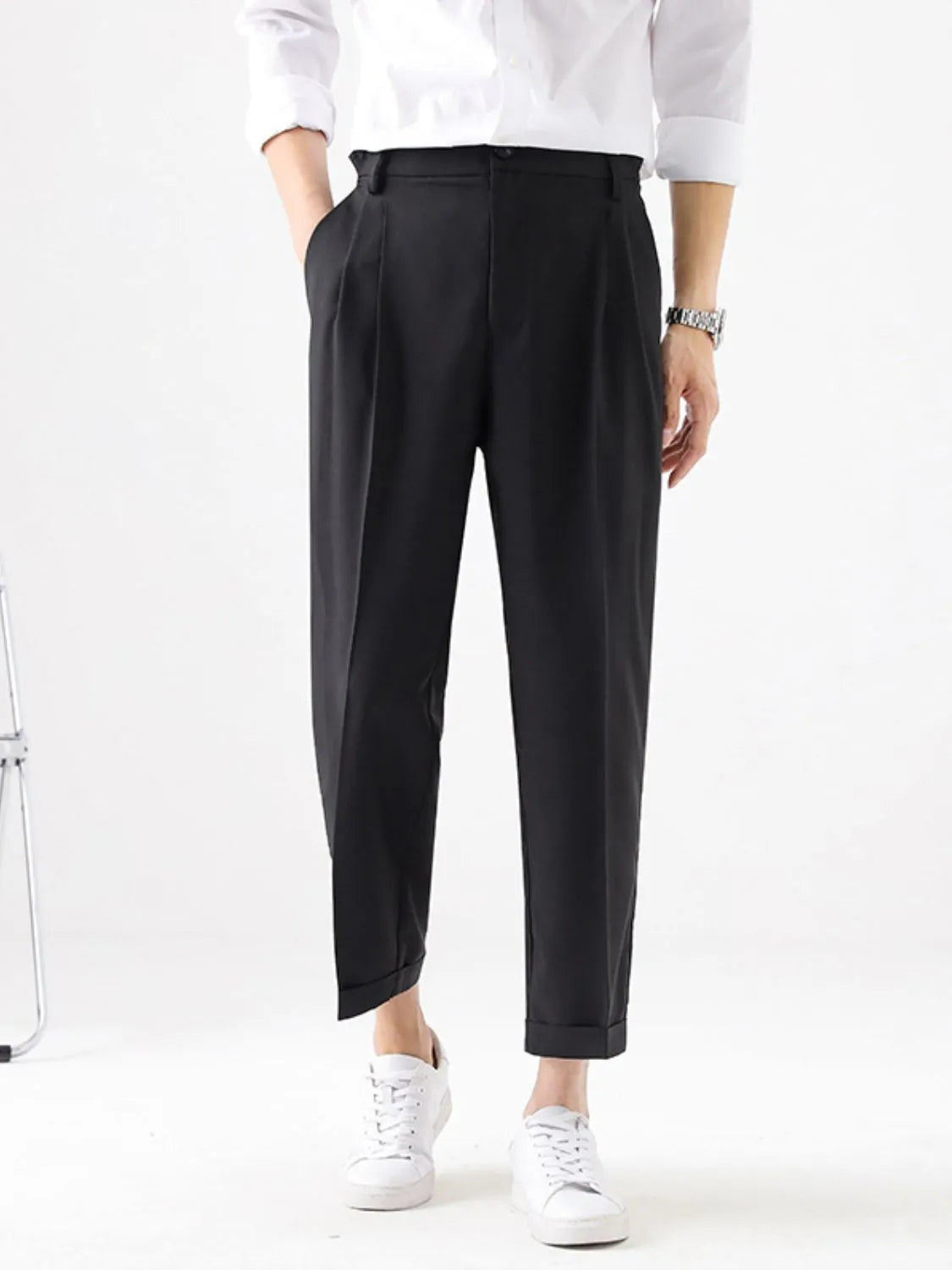 Men's Plus Size Basic style Solid Pants.