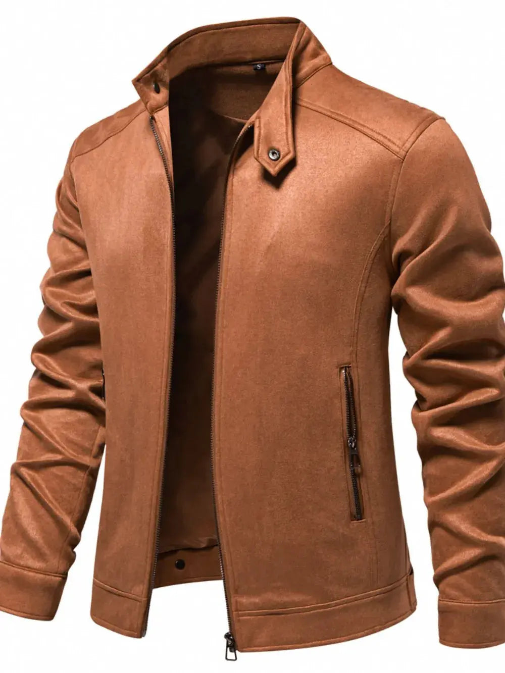 Men's Zip Up Long Sleeve Biker Jacket.