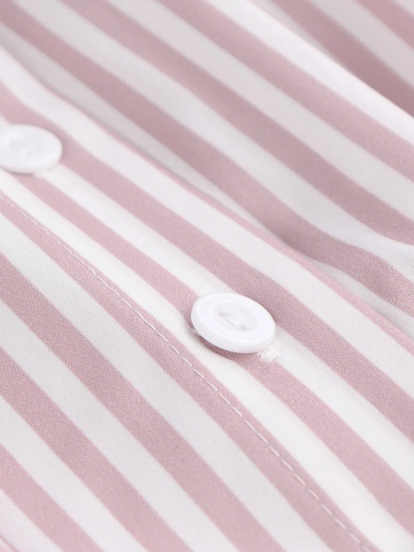 Striped Short Sleeve Button-Up Shirt.