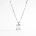 925 Sterling Silver Zircon Pendant Necklace.