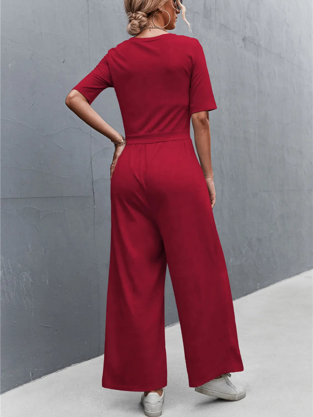 Short Sleeve Jumpsuit.