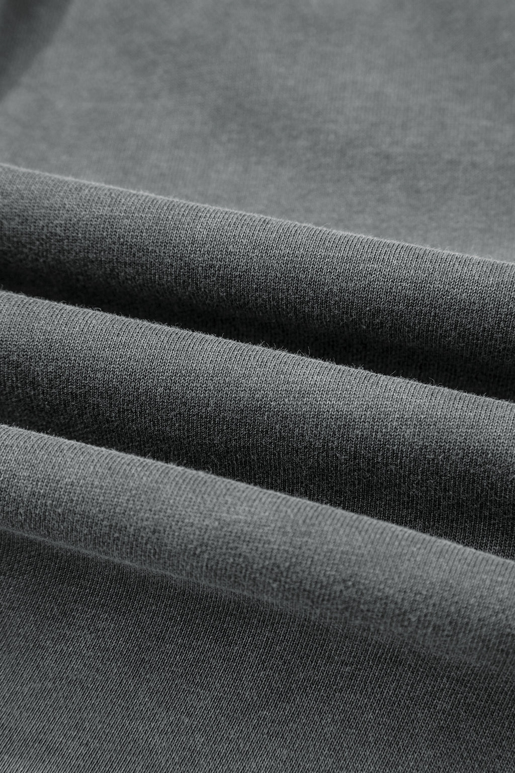 Medium Grey Mineral Wash Chest Pockets Drop Shoulder Shacket with Side Slit