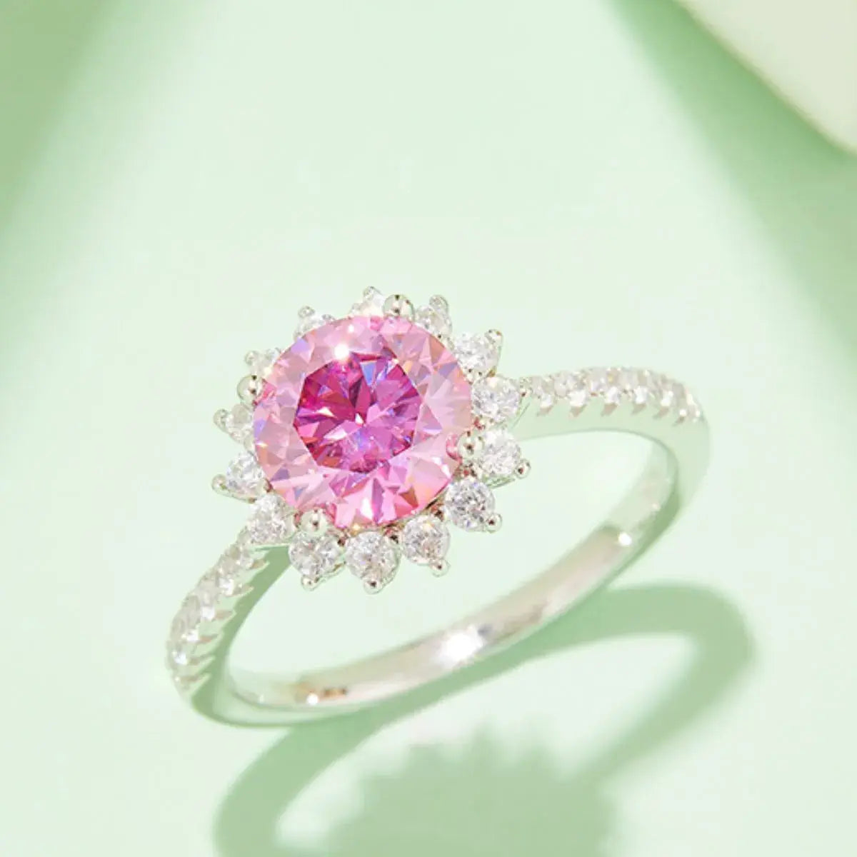 2 Carat Moissanite 925 Sterling Silver Ring.