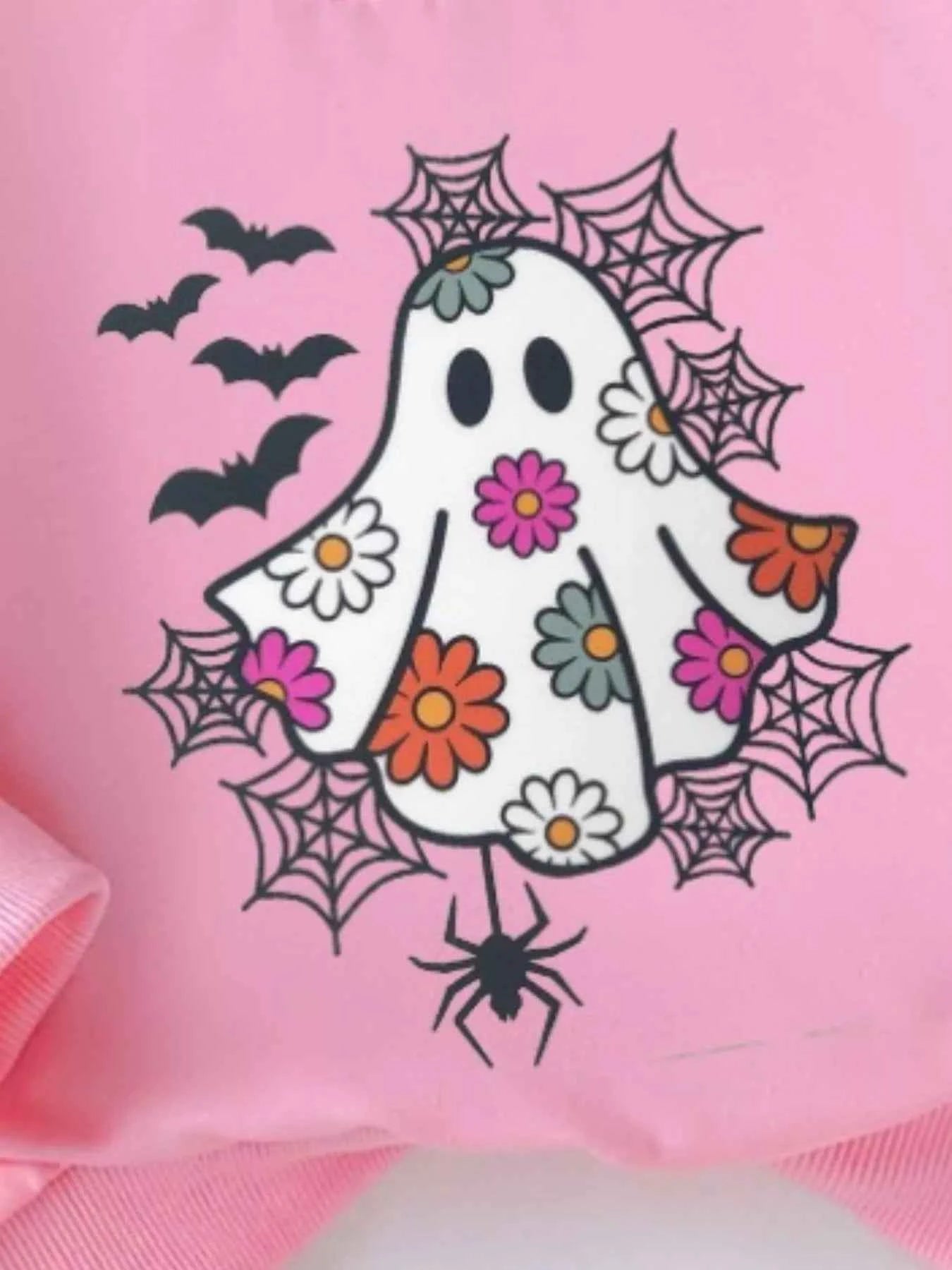 Children's Halloween Graphic Sweatshirt and Flare Pants Set