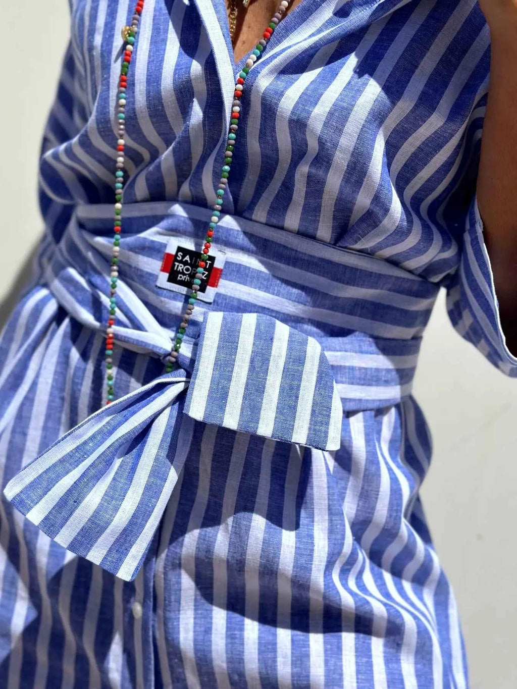 Striped Long Sleeve Shirt Dress.