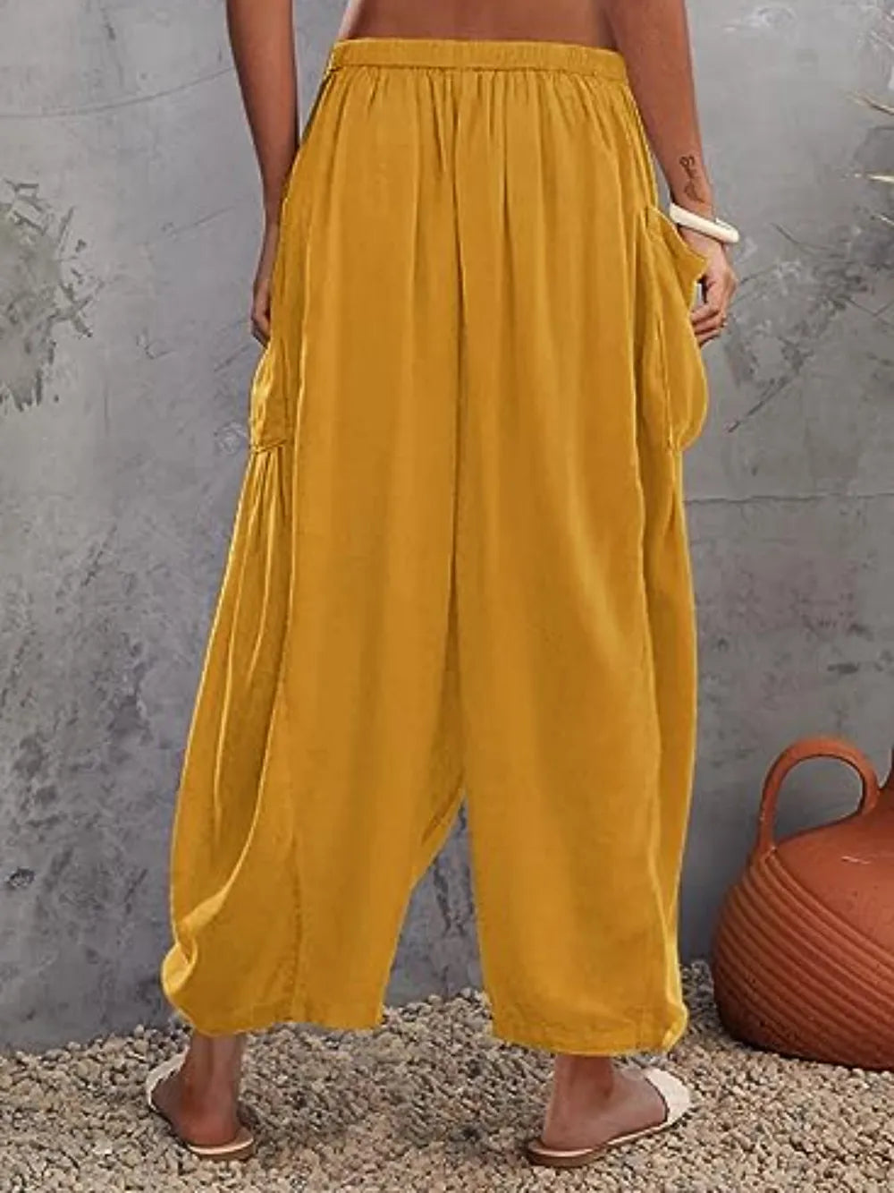 Full Size Wide Leg Pants with Pockets Plus Size.