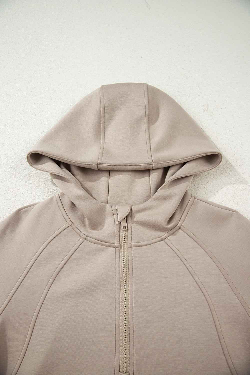 Jet Stream Half Zip Thumbhole Sleeve Hoodie Active Pants 2pcs Outfit