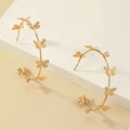 Butterfly Vine Hoop Earrings