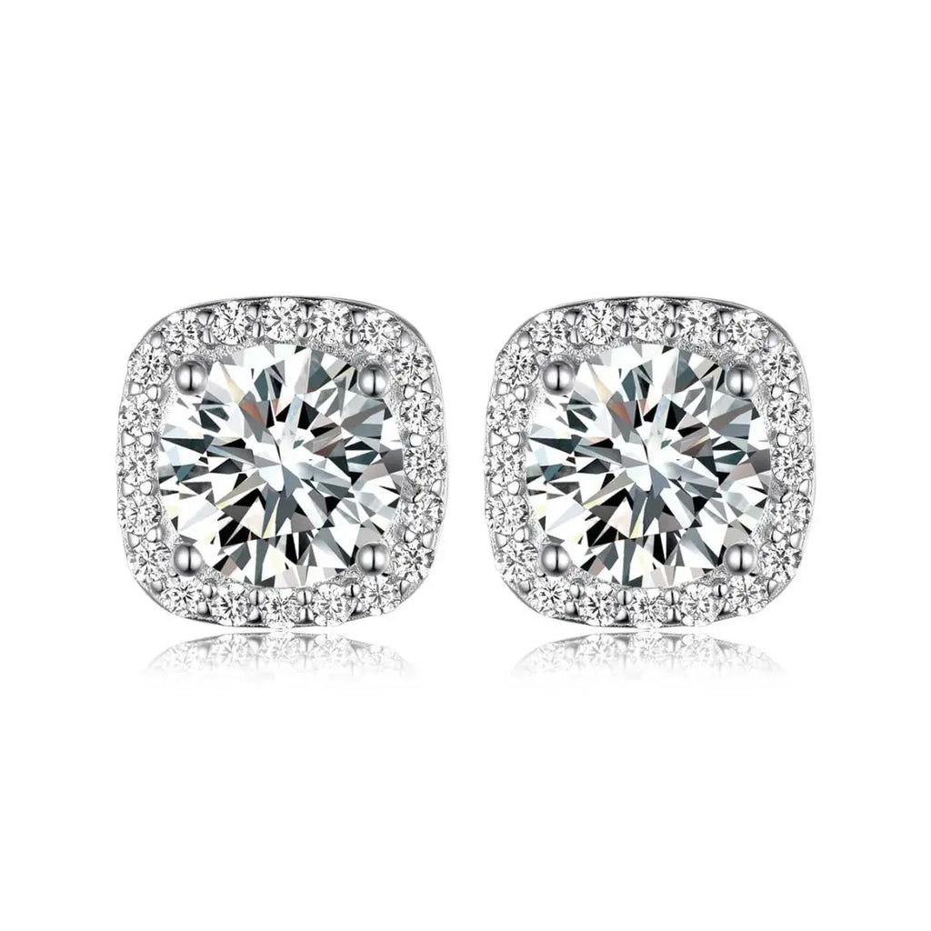 2.4 Carat Moissanite Stud Earrings.