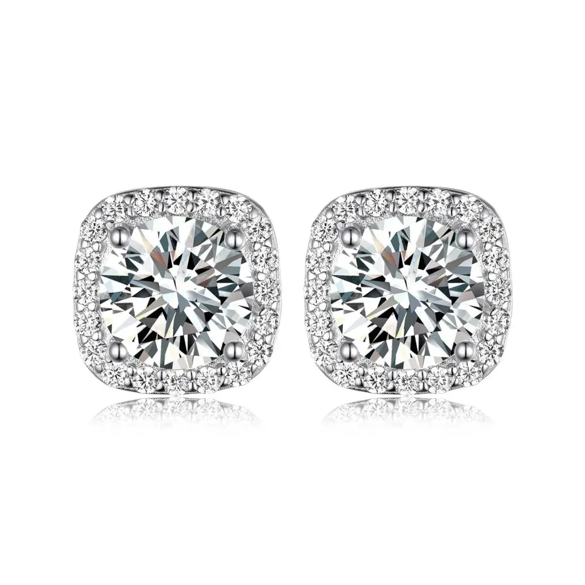 2.4 Carat Moissanite Stud Earrings.
