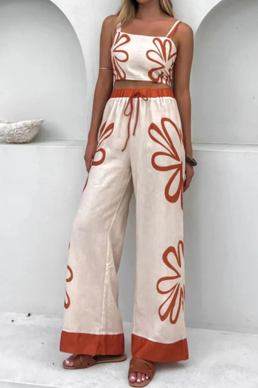 Square Neck Cami and Pants Set WOMEN - CHIC TB