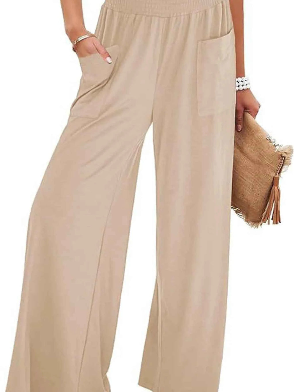 High-Waisted Wide Leg Pants with Pockets.