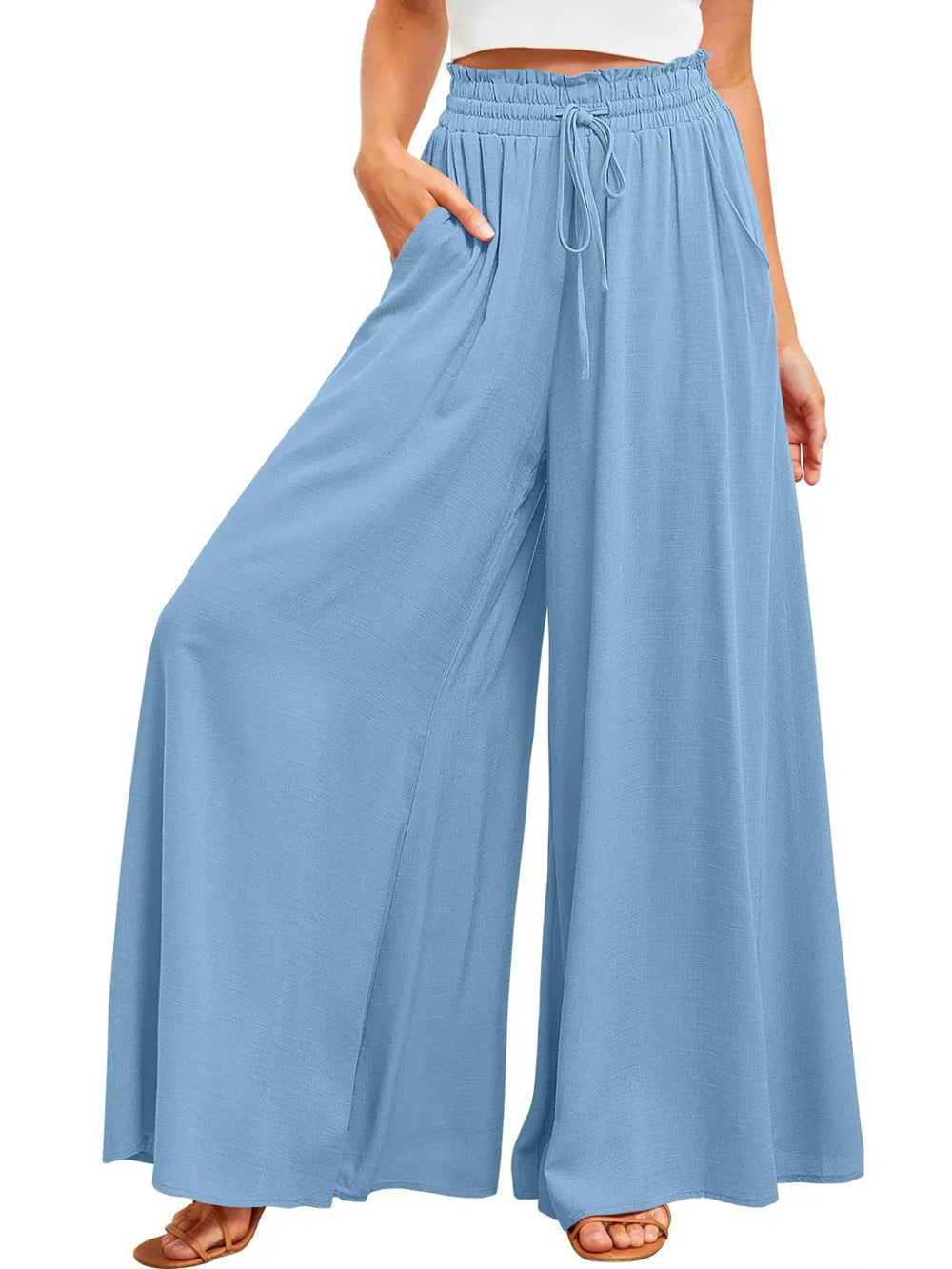 Wide Leg Pants with Pockets.