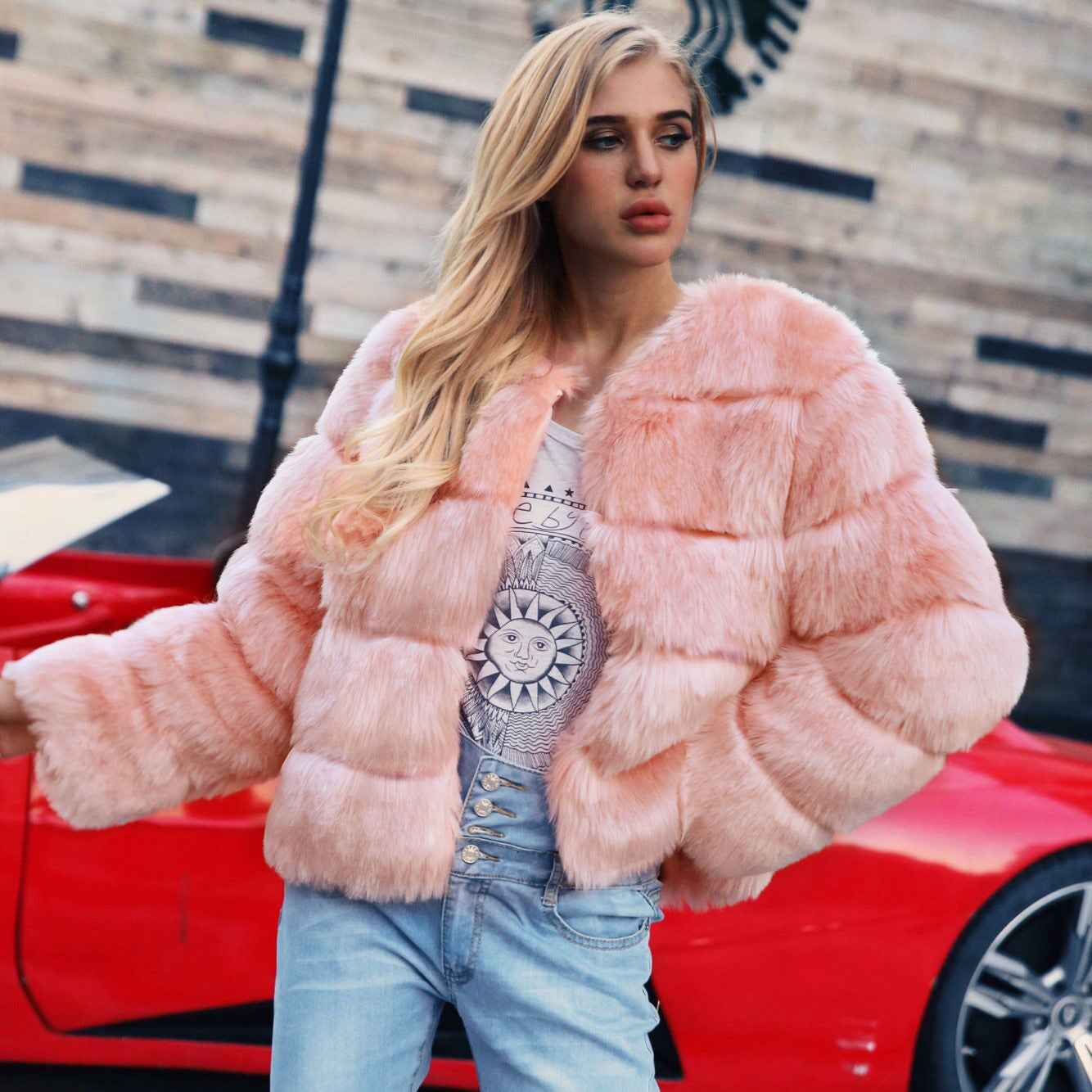 Women's faux fur coat
