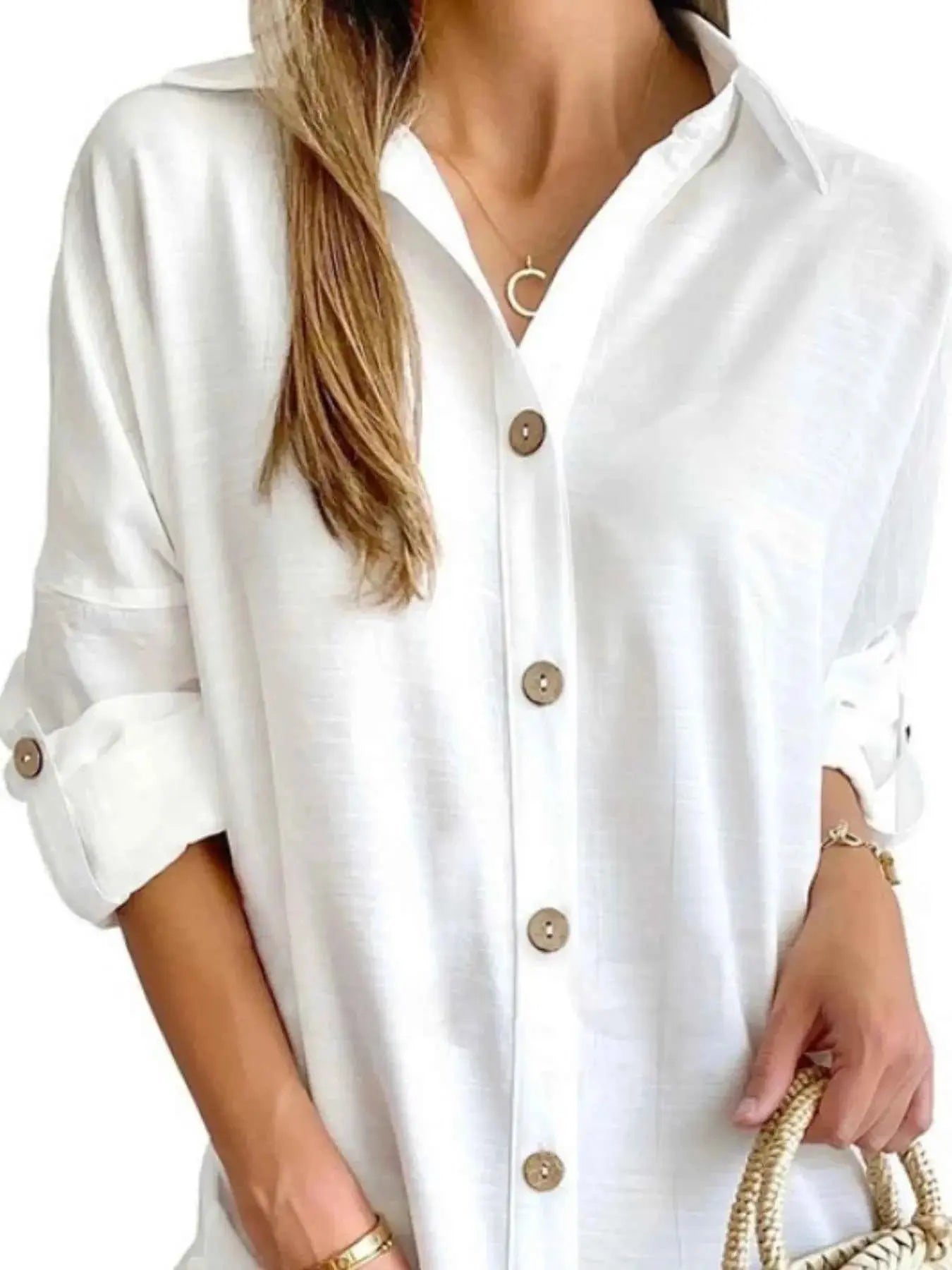 Button Down Long Sleeve Shirt Dress.