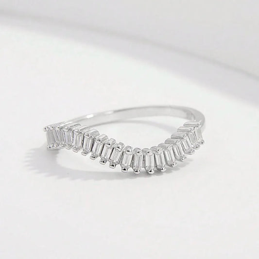 925 Sterling Silver Inlaid Zircon Ring - CHIC TB
