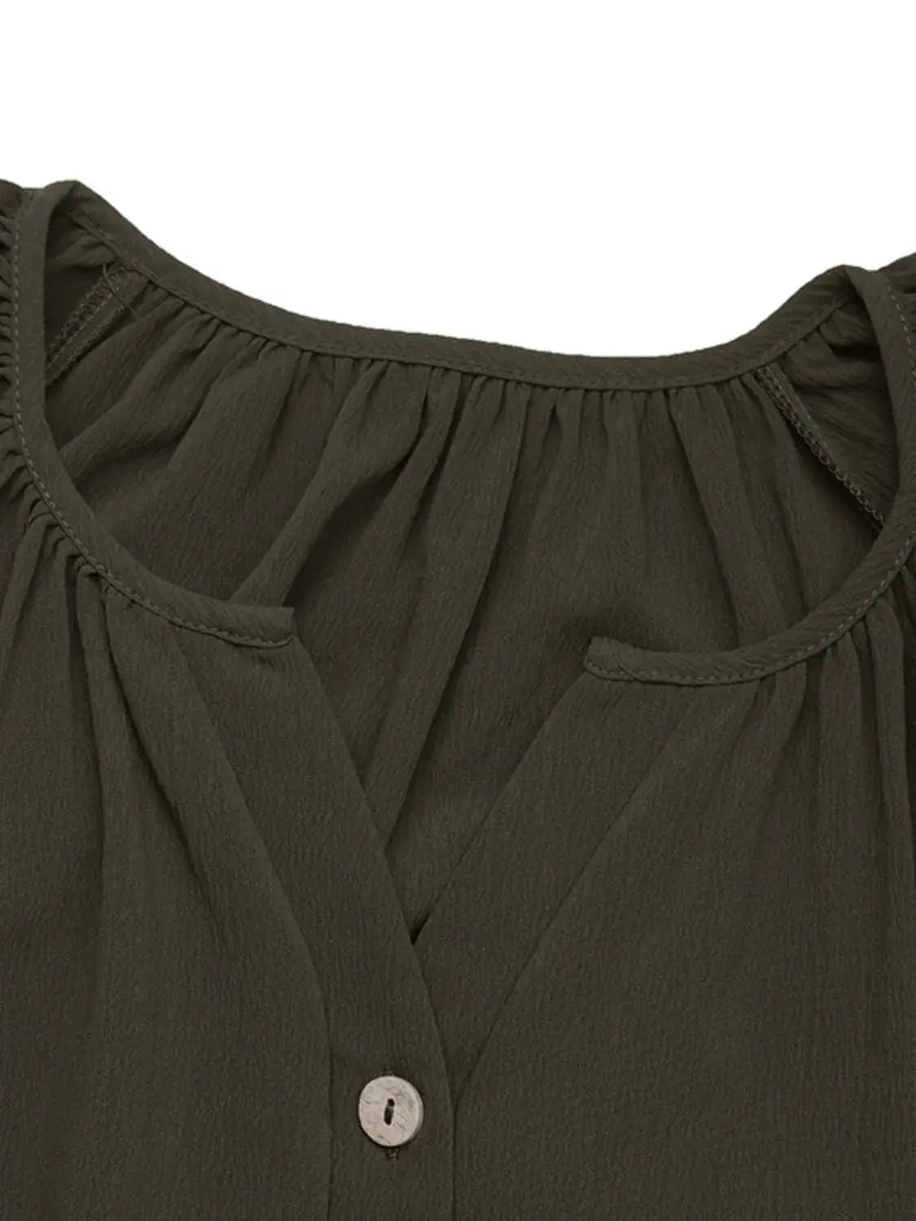 Button Front Balloon Sleeve Dress.