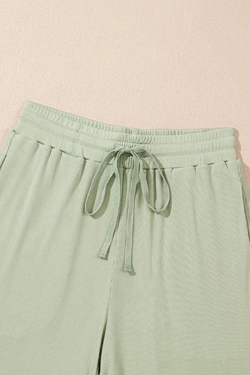 Round Neck Tank Top and High Waist Pants Set.