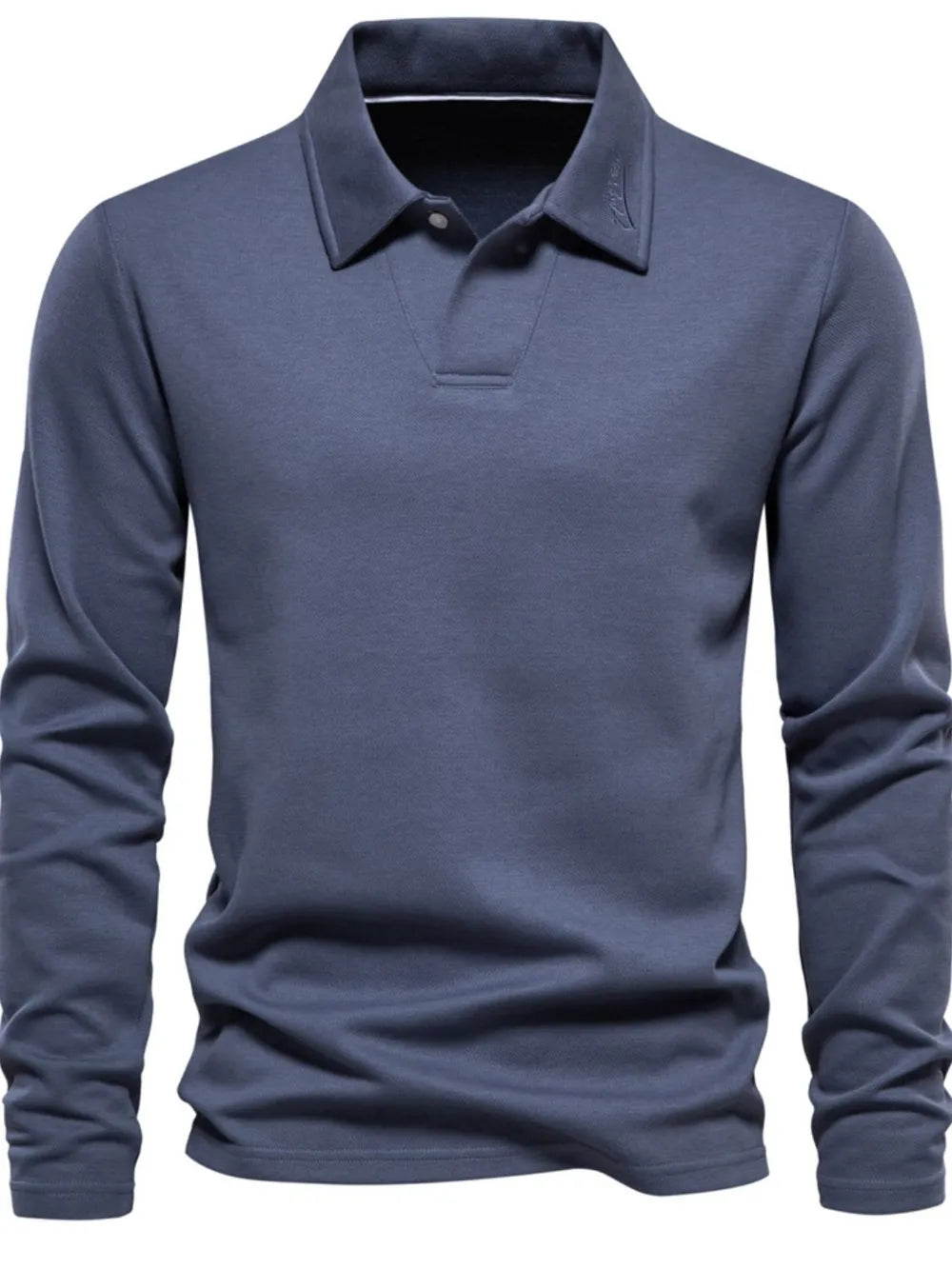 Men's Collared Neck Long Sleeve Polo.