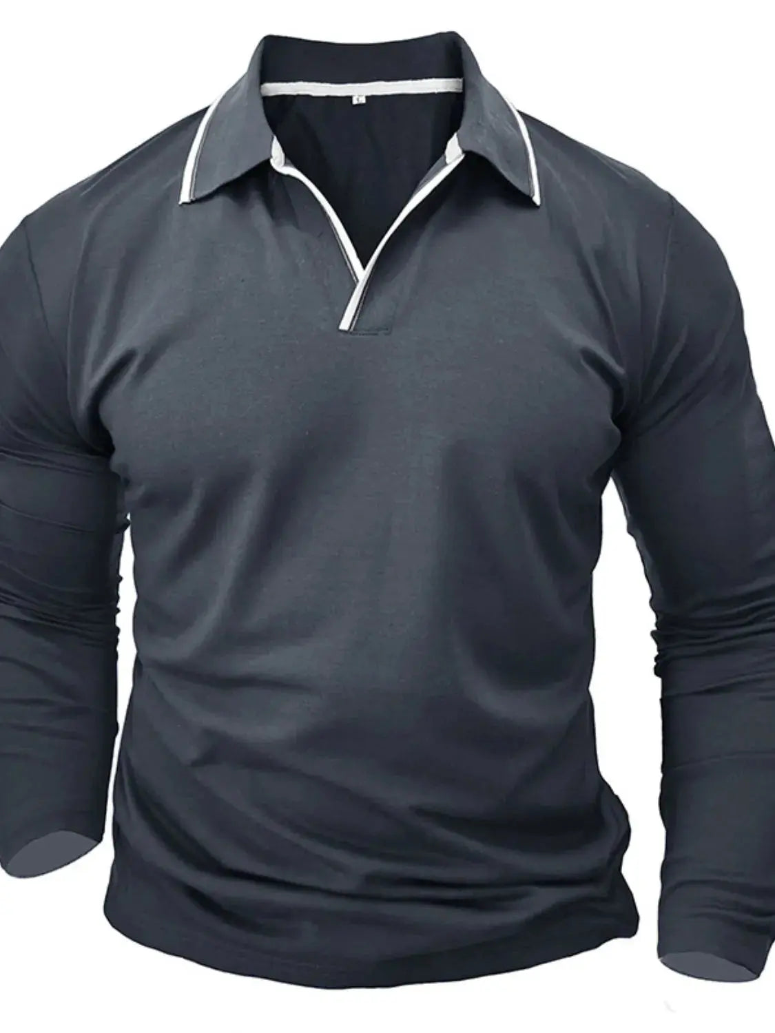 Men's Classic Long Sleeve Polo Shirt.