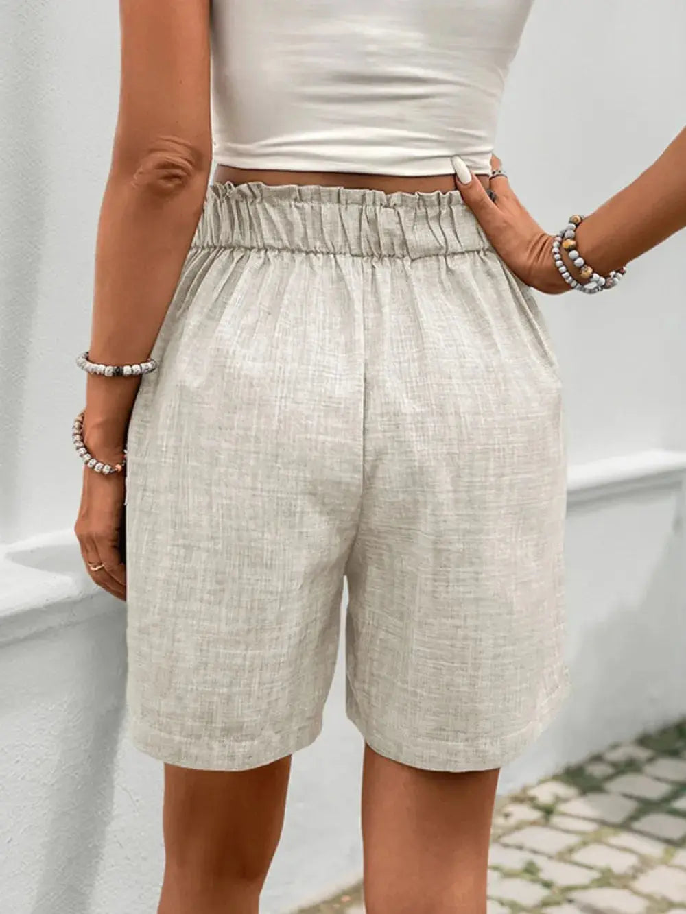 Perfee Frill Shorts with Pockets.
