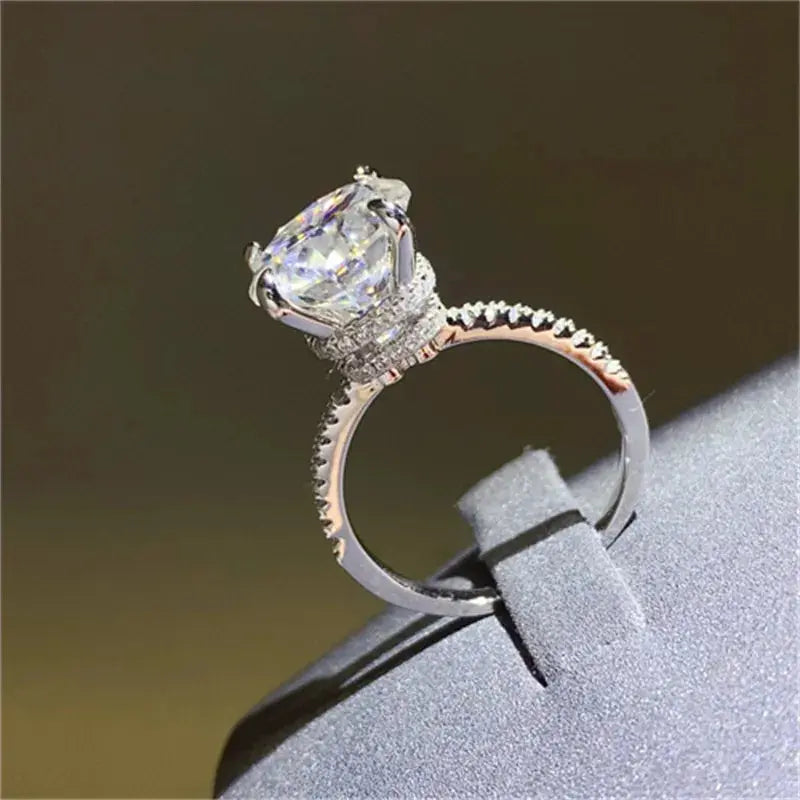 5 Carat Moissanite 925 Sterling Silver Ring.