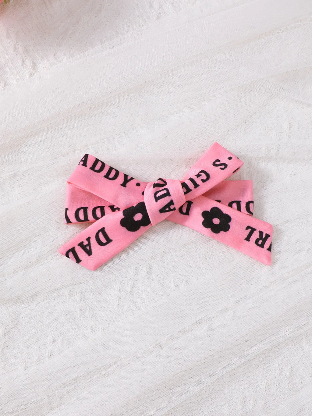 Children's Headband Letter Ruffle Sleeve Top and Shorts 3-Piece Set.