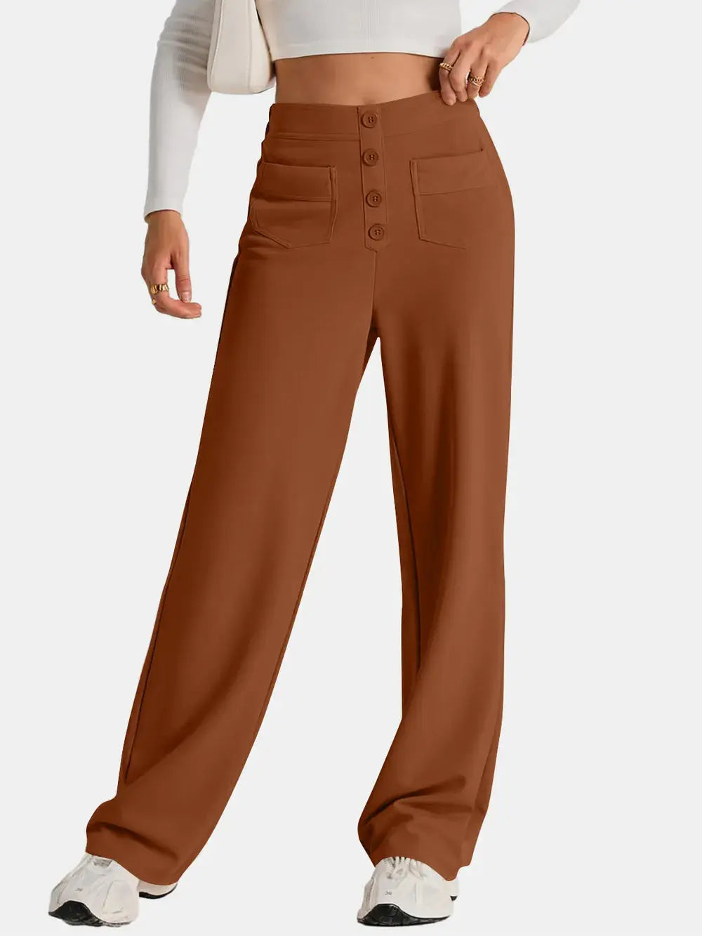 High Waist Wide Leg Pants.