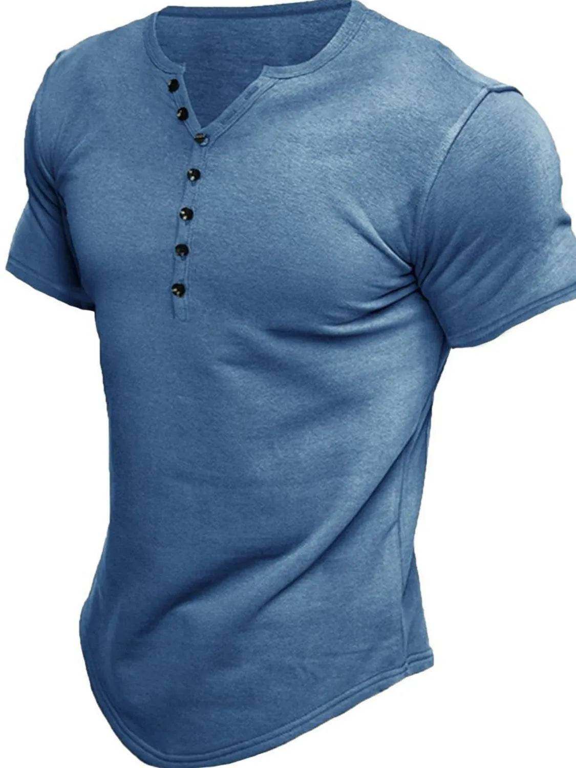 Button Detail Short Sleeve Polo for men.