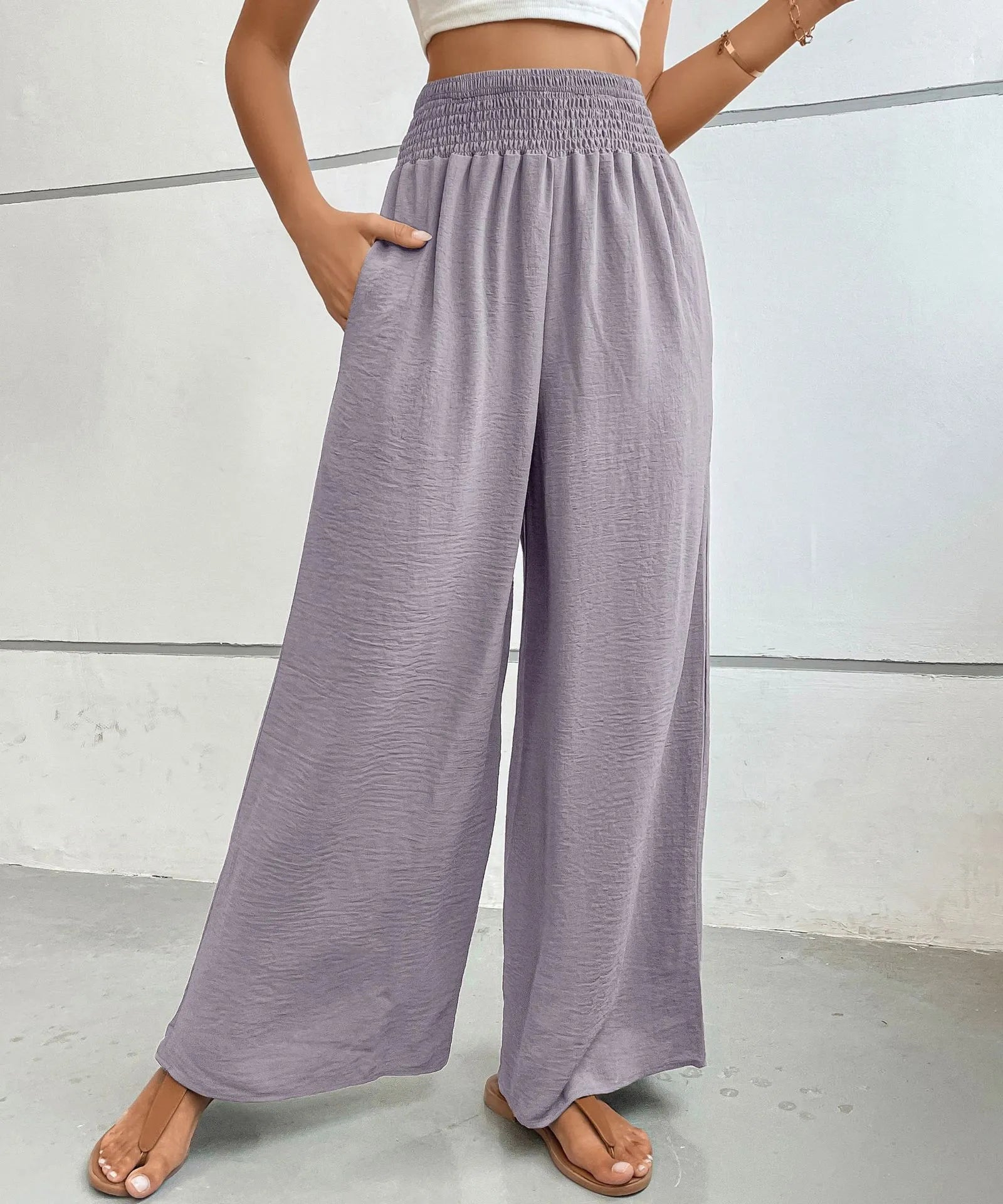 High-Waisted Wide Leg Pants.