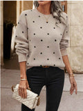 Polka Dot Long Sleeve Sweater